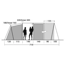 Outwell Phoenix 6+2 Tent (2025) -Vango Sale Store 111462 phoenix 6 2 drawing other5