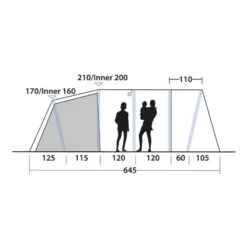Outwell Tennessee 5 Air Tent (2025) 18 Outwell Tennessee 5 Air Tent (2025) -Vango Sale Store 111469 tennessee 5 air drawing other4