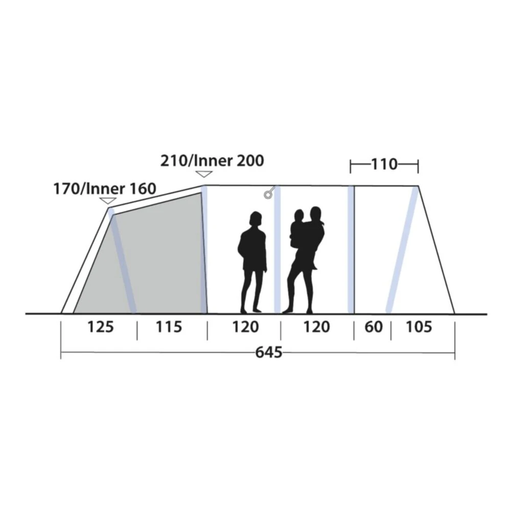 Outwell Tennessee 5 Air Tent (2025) 5 Outwell Tennessee 5 Air Tent (2025) - Image 5
