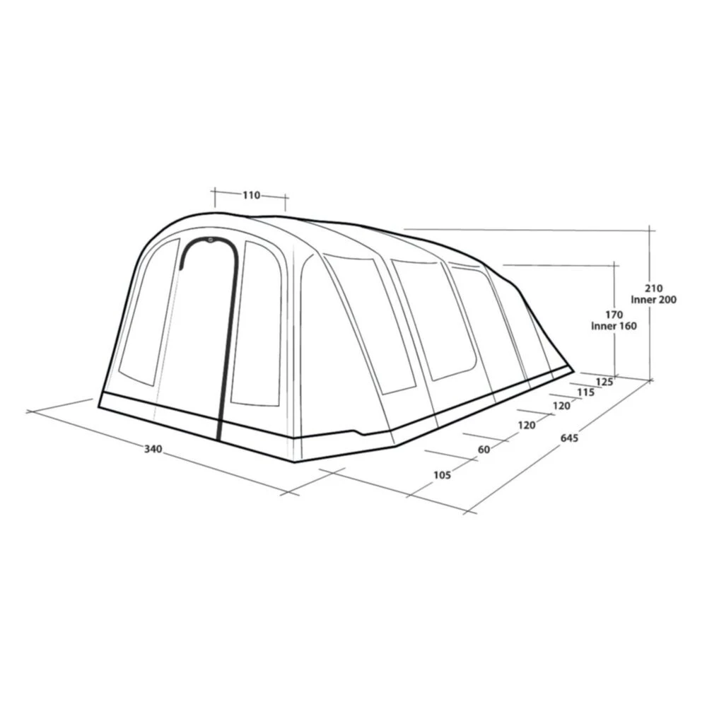 Outwell Tennessee 5 Air Tent (2025) 3 Outwell Tennessee 5 Air Tent (2025) - Image 3