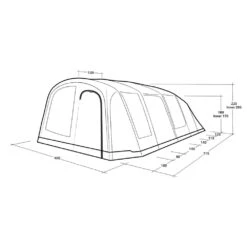Outwell Tennessee 6+2 Air Tent (2025) -Vango Sale Store 111470 tennessee 6 2 air drawing perspective2