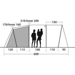 Outwell Rockwell 6 Tent (2025) -Vango Sale Store 111477 rockwell 6 drawing other4