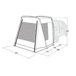 Outwell Dunecrest L Awning (2025) -Vango Sale Store 111498 dunecrest l drawing perspective2