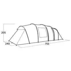 Easy Camp Leka Twin 8 Tent (2025) -Vango Sale Store 120493 leka twin 8 drawing perspective2