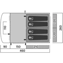 Easy Camp Romsdal 4 Tent (2025) -Vango Sale Store 120496v25 062