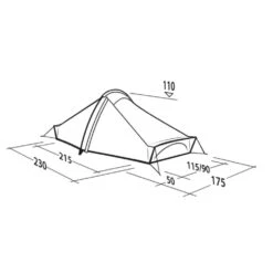 Robens Starlight 2 Exp Tent (2025) -Vango Sale Store 130404 starlight 2 exp drawing perspective2