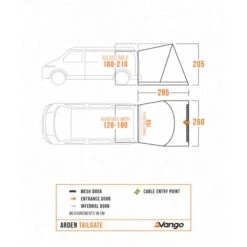 Vango Arden Tailgate Awning (2025) -Vango Sale Store arden tailgate floorplan low res