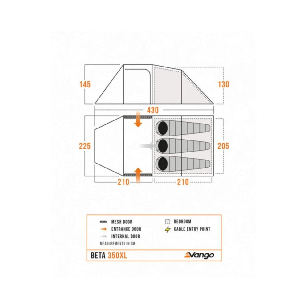 Vango Beta 350XL Tent (Deep Blue) (2025) 3 Vango Beta 350XL Tent (Deep Blue) (2025) - Image 3