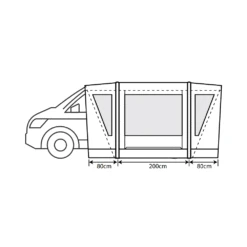 Outdoor Revolution Cayman Combo Air Mid Driveaway Awning (210-255cm) -Vango Sale Store cayman combo 3