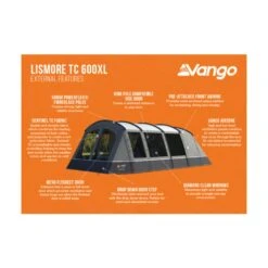 Vango Lismore TC 600XL Poled Tent Package (incl Footprint) -Vango Sale Store lismore tc 600xl infographic