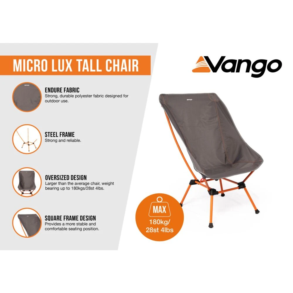 Vango Micro Lux Tall Chair (Excalibur) 2 Vango Micro Lux Tall Chair (Excalibur) - Image 2