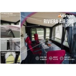 Vango Airbeam Vango Riviera Air 390 Elements TC Caravan Awning (2024) -Vango Sale Store riviera air 390 as in