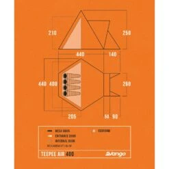 Vango Teepee Air 400 (2025) -Vango Sale Store teepee air 400 floorplan low res