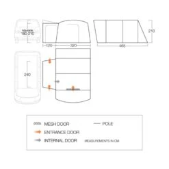 Vango Galli Low Poled Awning (180-210cm)